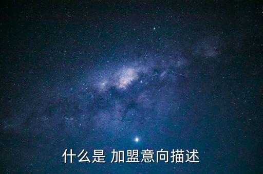 什么是 加盟意向描述