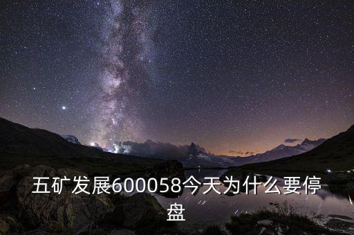 五礦稀土什么時候停牌，五礦發(fā)展600058今天為什么要停盤