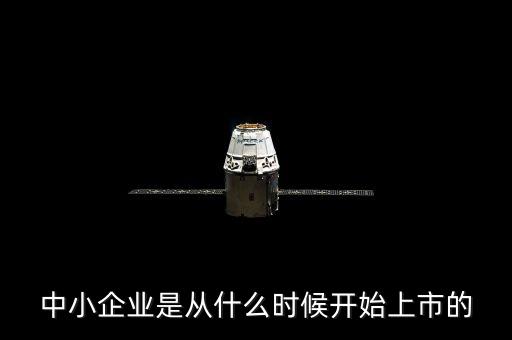 中小企業(yè)是從什么時(shí)候開(kāi)始上市的