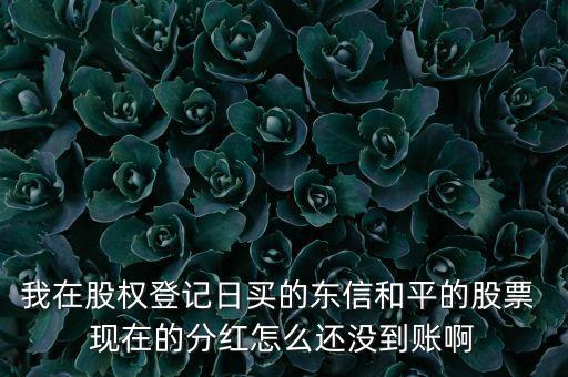 為什么我的股票分股以后沒有到賬，為什么我的分紅到現(xiàn)在都沒有到賬東方財富證券