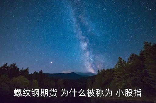 什么是小股指，螺紋鋼期貨 為什么被稱為 小股指