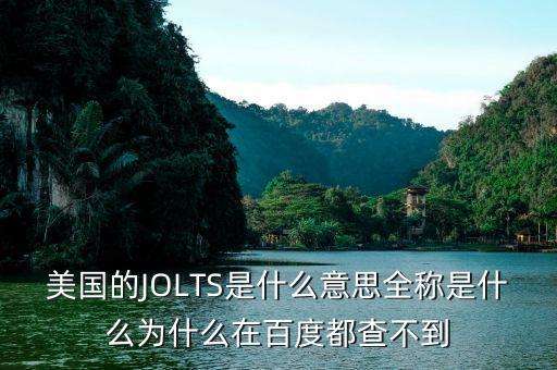 jolts職位是什么，美國的JOLTS是什么意思全稱是什么為什么在百度都查不到