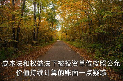 成本法和權(quán)益法下被投資單位按照公允價值持續(xù)計算的賬面一點疑惑