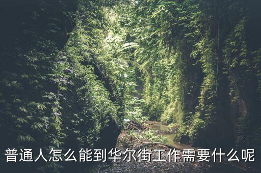 去華爾街工作要什么條件，普通人怎么能到華爾街工作需要什么呢