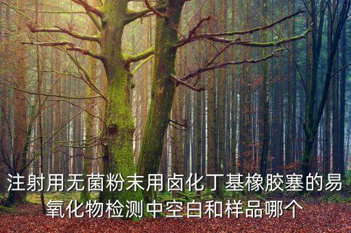 注射用無菌粉末用鹵化丁基橡膠塞的易氧化物檢測中空白和樣品哪個