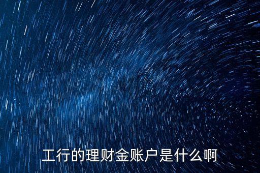 工行的理財金賬戶是什么啊