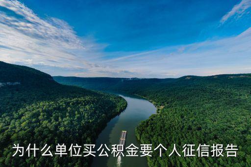 為什么單位買公積金要個人征信報告