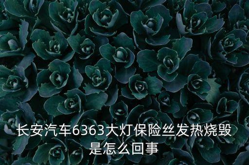車的大燈保險絲為什么過熱，長安汽車6363大燈保險絲發(fā)熱燒毀是怎么回事