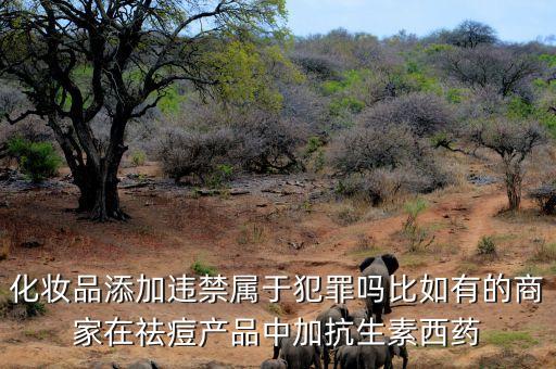 化妝品添加違禁屬于犯罪嗎比如有的商家在祛痘產品中加抗生素西藥