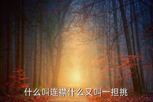 什么叫連襟什么又叫一擔(dān)挑