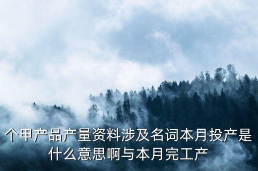 本月投入產(chǎn)量什么意思，本月投產(chǎn)是什么是產(chǎn)品入庫還是材料入庫