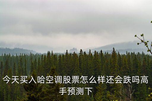 哈空調(diào)會(huì)跌到什么時(shí)候，今天買入哈空調(diào)股票怎么樣還會(huì)跌嗎高手預(yù)測(cè)下