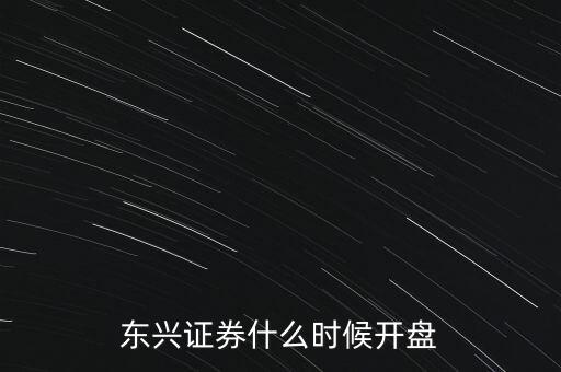 東興證券什么時(shí)候開(kāi)盤(pán)