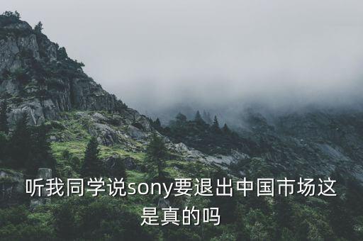 聽我同學(xué)說sony要退出中國市場這是真的嗎
