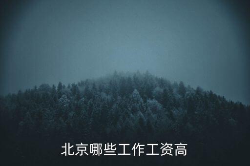 在北京什么工作年薪最高，北京哪里的工資最高