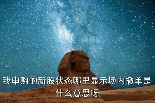 場內(nèi)撤單是什么意思，股票場內(nèi)撤單是什么意思