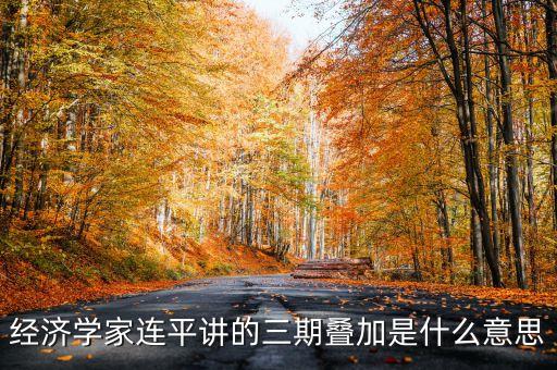 經濟學家連平講的三期疊加是什么意思
