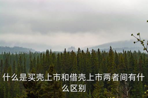 什么是買(mǎi)殼上市和借殼上市兩者間有什么區(qū)別