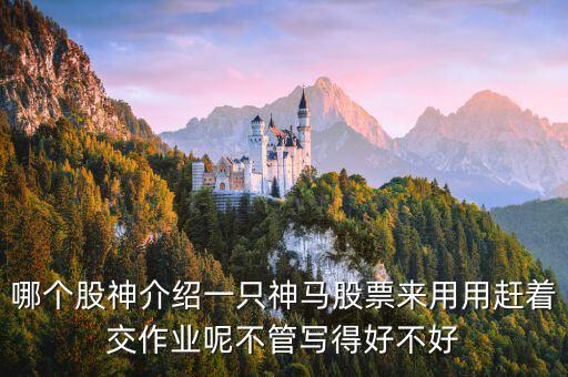 神馬股票是什么，哪個股神介紹一只神馬股票來用用趕著交作業(yè)呢不管寫得好不好