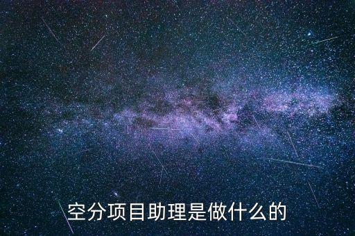 什么是空分項目，什么是空分
