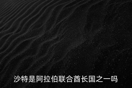 沙特是阿拉伯聯(lián)合酋長國之一嗎