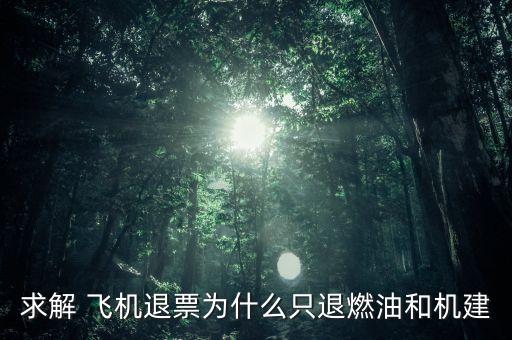 求解 飛機(jī)退票為什么只退燃油和機(jī)建