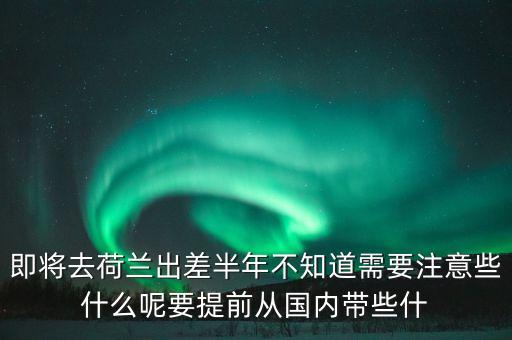 即將去荷蘭出差半年不知道需要注意些什么呢要提前從國內(nèi)帶些什
