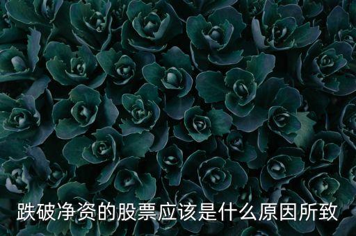 跌破凈資的股票應(yīng)該是什么原因所致