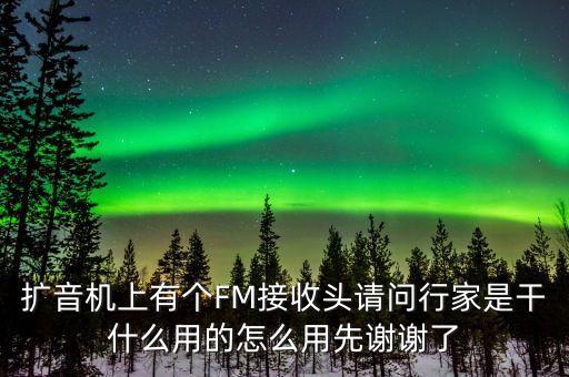 擴(kuò)音機(jī)上有個FM接收頭請問行家是干什么用的怎么用先謝謝了