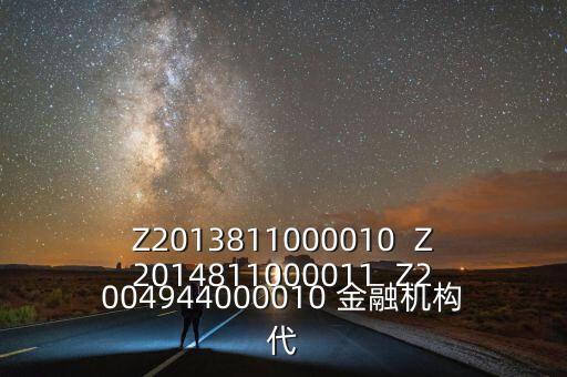 金融機(jī)構(gòu)編碼是什么，Z2013811000010  Z2014811000011  Z2004944000010 金融機(jī)構(gòu)代