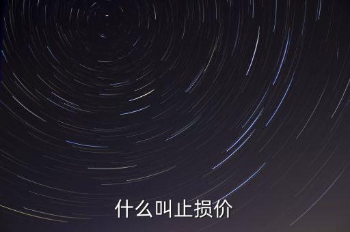 止損價(jià)是什么意思，股票上說的止損價(jià)具體指什么的呢