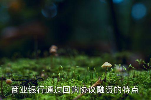 商業(yè)銀行通過回購協(xié)議融資的特點