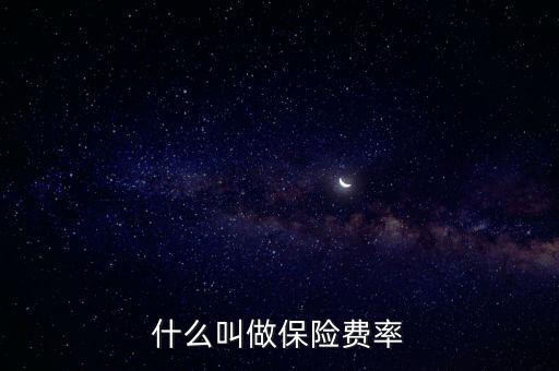 什么叫做保險(xiǎn)費(fèi)率