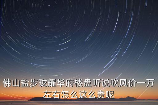 佛山鹽步瓏耀華府樓盤聽說(shuō)吹風(fēng)價(jià)一萬(wàn)左右怎么這么貴呢