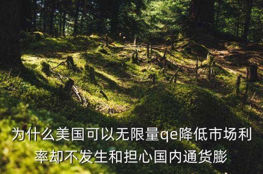 qe為什么不通脹，為什么美國(guó)可以無限量qe降低市場(chǎng)利率卻不發(fā)生和擔(dān)心國(guó)內(nèi)通貨膨