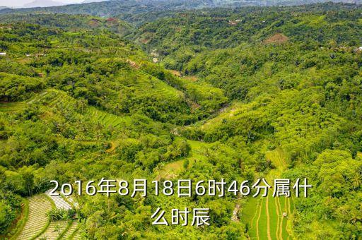 2o16年8月18日6時46分屬什么時辰