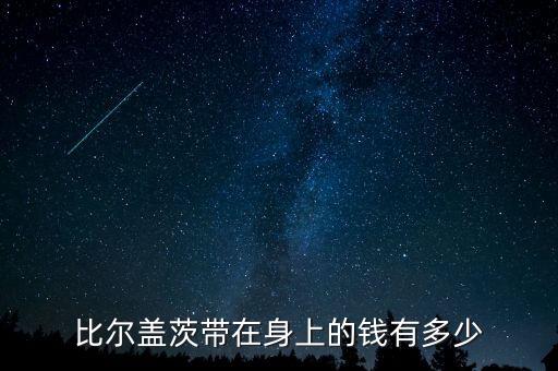 比爾蓋茨帶在身上的錢(qián)有多少