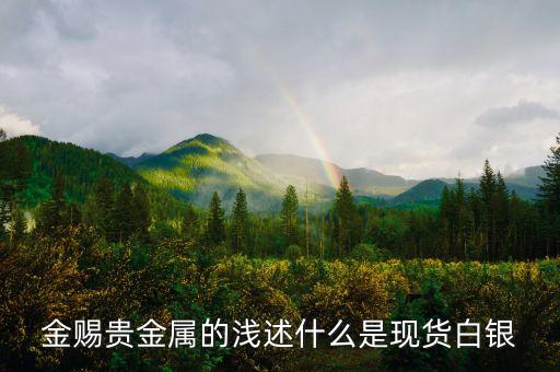 金賜貴金屬的淺述什么是現(xiàn)貨白銀