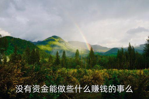 沒(méi)有資金能做些什么賺錢(qián)的事么