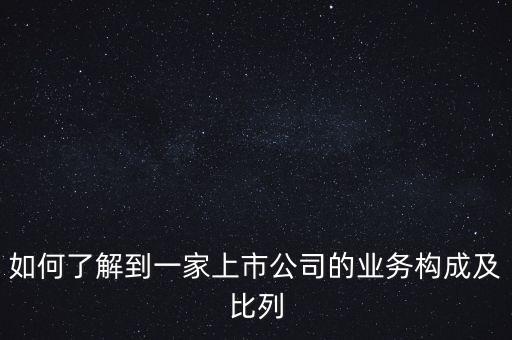 業(yè)務(wù)構(gòu)成是什么意思，公司和部門最重要的業(yè)務(wù)構(gòu)成是什么