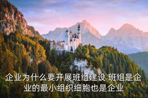 國(guó)企央企為什么要做班組建設(shè)，企業(yè)為什么要開展班組建設(shè) 班組是企業(yè)的最小組織細(xì)胞也是企業(yè)