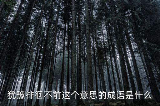 籌措不前是什么意思，猶豫徘徊不前這個(gè)意思的成語(yǔ)是什么