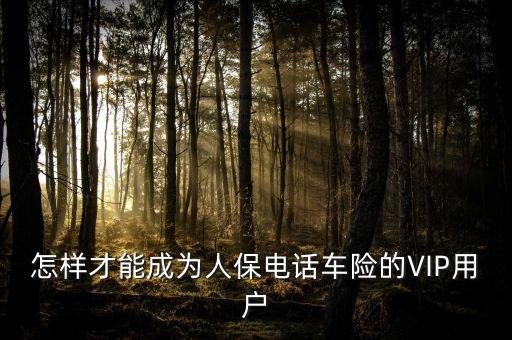 人保車險(xiǎn)vip是什么意思，要怎么才能成為中國人保車險(xiǎn)VIP