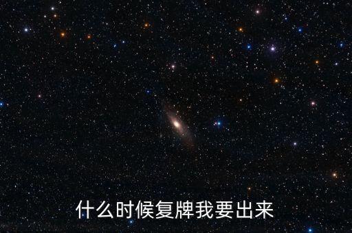 什么時候復(fù)牌我要出來
