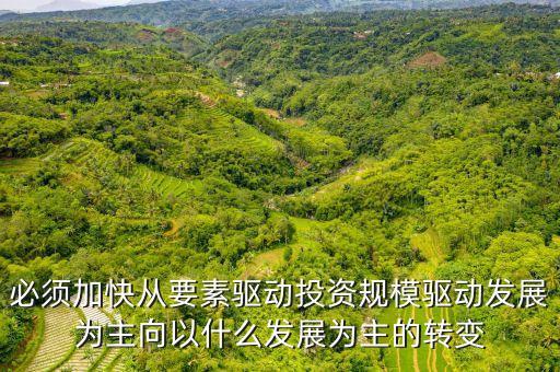 什么發(fā)展為主的轉(zhuǎn)變，必須加快從要素驅(qū)動(dòng)投資規(guī)模驅(qū)動(dòng)發(fā)展為主向以什么發(fā)展為主的轉(zhuǎn)變