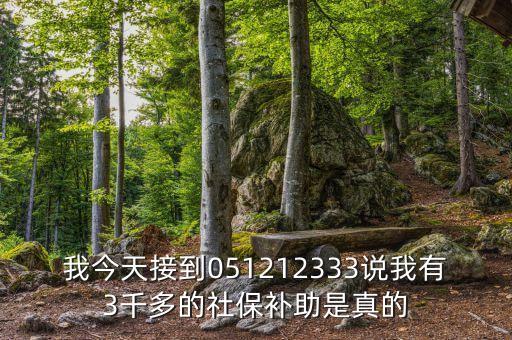 天津街道保險3千多的是什么意思，我今天接到051212333說我有3千多的社保補助是真的