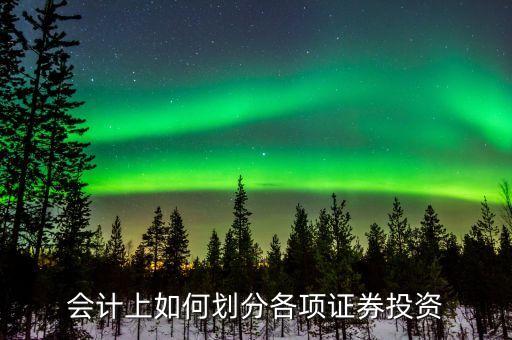 會計上如何劃分各項(xiàng)證券投資