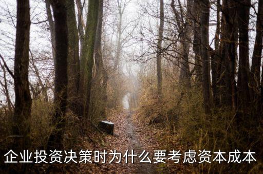 企業(yè)籌資為什么要考慮資金成本，企業(yè)籌資決策為什么要考慮資金成本