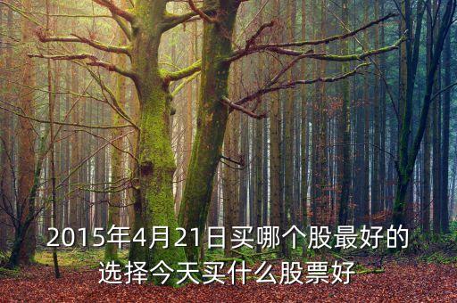 2015年4月21日買哪個股最好的選擇今天買什么股票好
