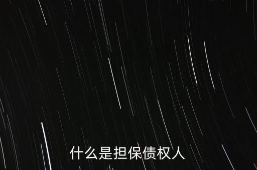 什么是擔(dān)保債權(quán)人